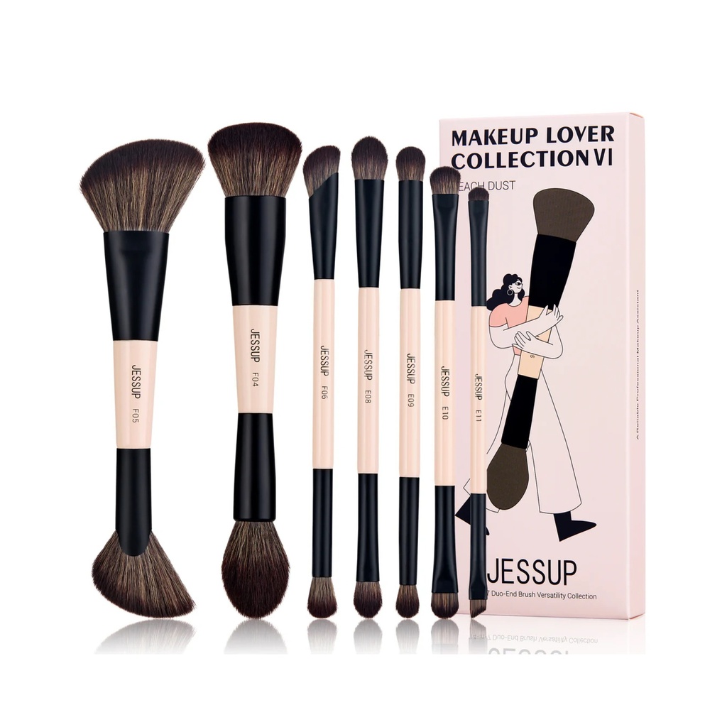 [جيسب / JESSUP] JESSUP 14-in-7 Duo-End Brush Versatility Collection (Peach Dust) T600