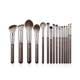 [جيسب / JESSUP] JESSUP Brown Makeup Brushes Set Professional Premium Synthetic 15pcs T498