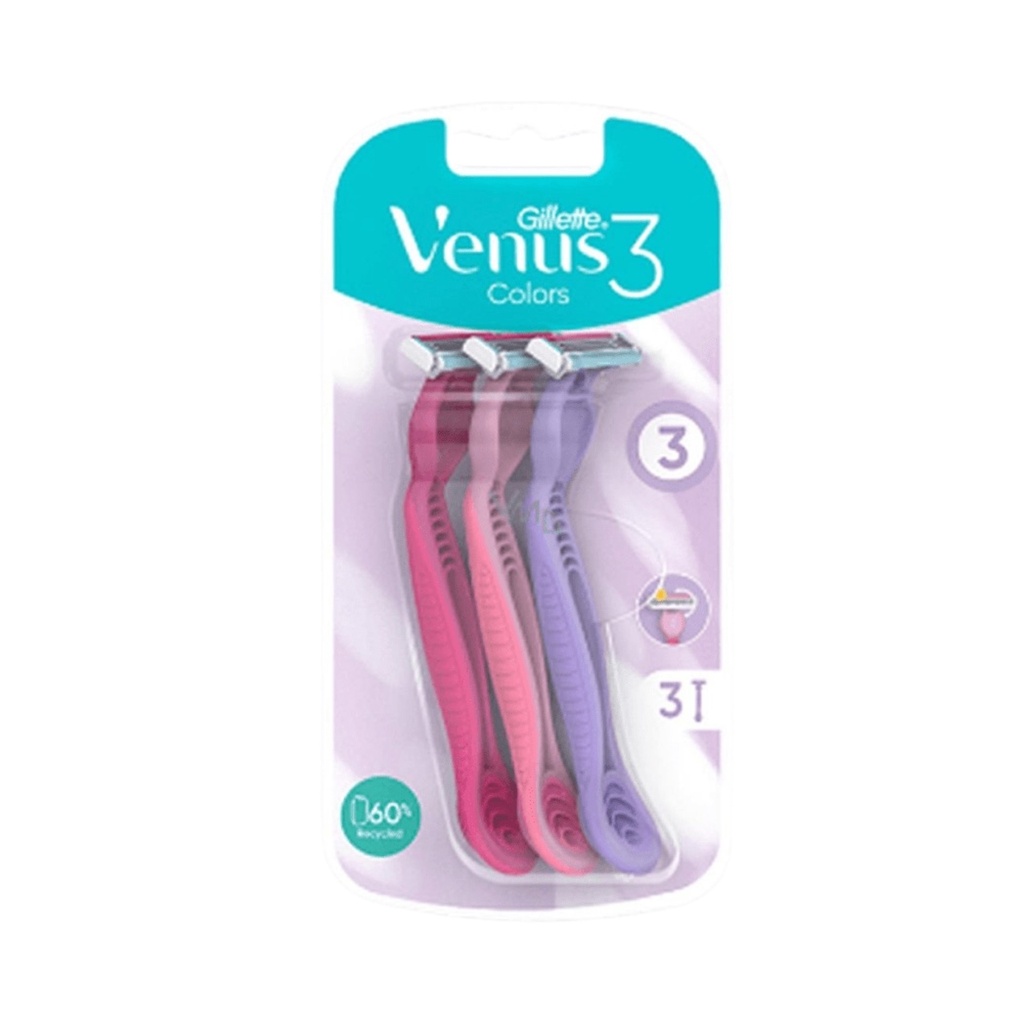 [جيليت / Gillette] Gillette Venus 3 Colors Disposable Razor 3cs