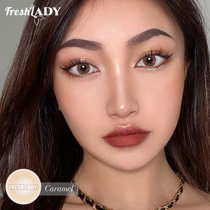 [فرش ليدي / Fresh Lady] عدسات تجميلية ملونة من فرش ليدي - كاراميل