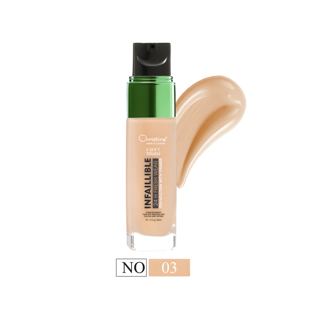 [CH2023] Christine Soft Touch Full Coverage Foundation No.3