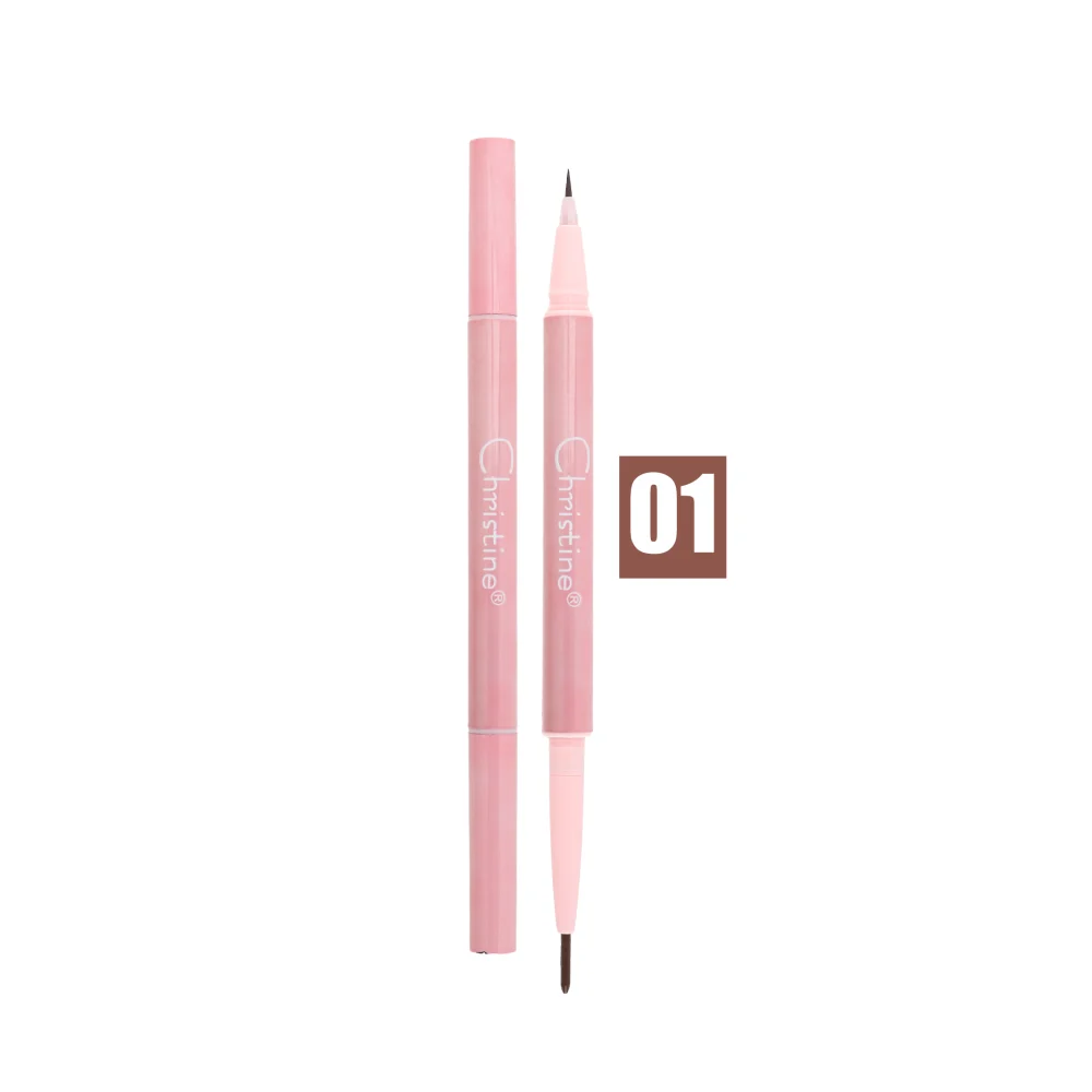 [CH-P2514] قلم تحديد الحواجب والعيون المزدوج من كريستين-CH-P2514 Medium Brown color01