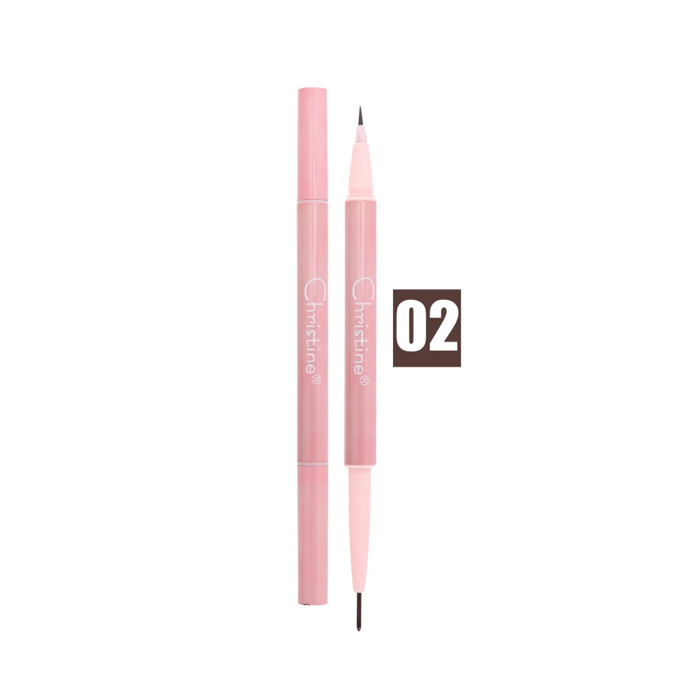 [CH-P2514] Christine Dual Eyebrow and Eyeliner Pencil - CH-P2514 Color02 Brown