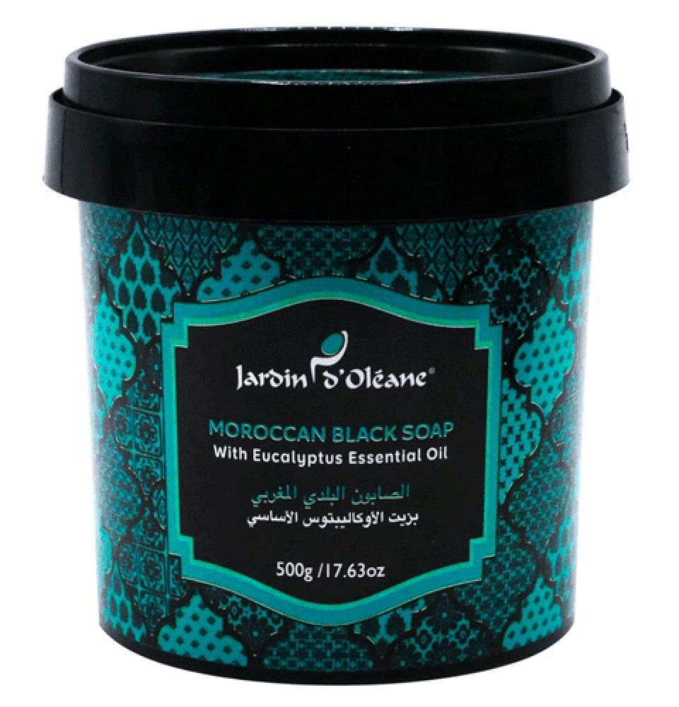 [جاردن اوليان / Jardin Oleane] Jardin D Oleane Moroccan Black Soap With Eucalyptus Essential Oil - 500g