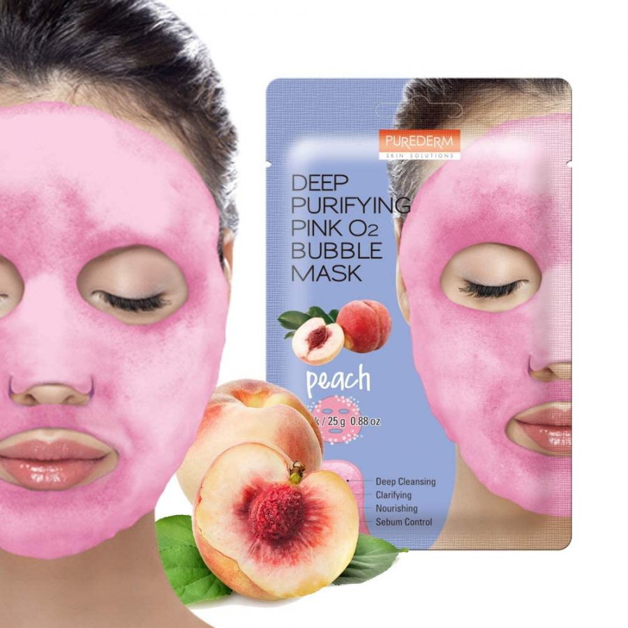 [بيورديرم/ Purederm] ماسك الفقاعات بالخوخ من بيور ديرم - 25 جرام