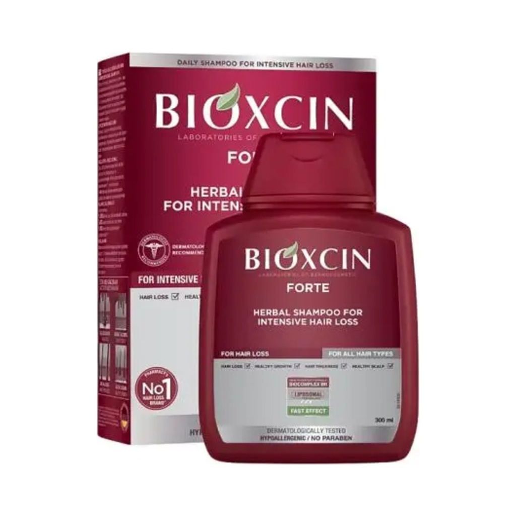Bioxcin Forte Herbal Shampoo for Intensive Hair Loss For All Hair Types 300 ml