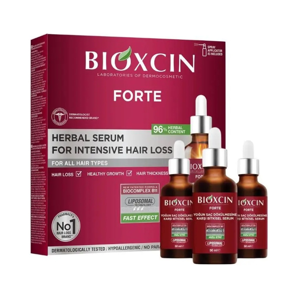 Bioxcin Forte Herbal Serum for Intensive Hair Loss 3*50 ml
