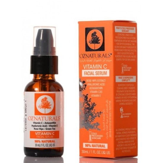 [اوزناتشورال/ Oznaturals] OZNaturals Vitamin C Serum For Face with Hyaluronic Acid - 30 ml