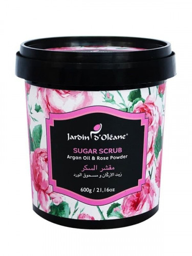 [جاردن اوليان /  Jardin Oleane] Jardin D Oleane Sugar Scrub, Argan Oil & Rose Pwder - 600g