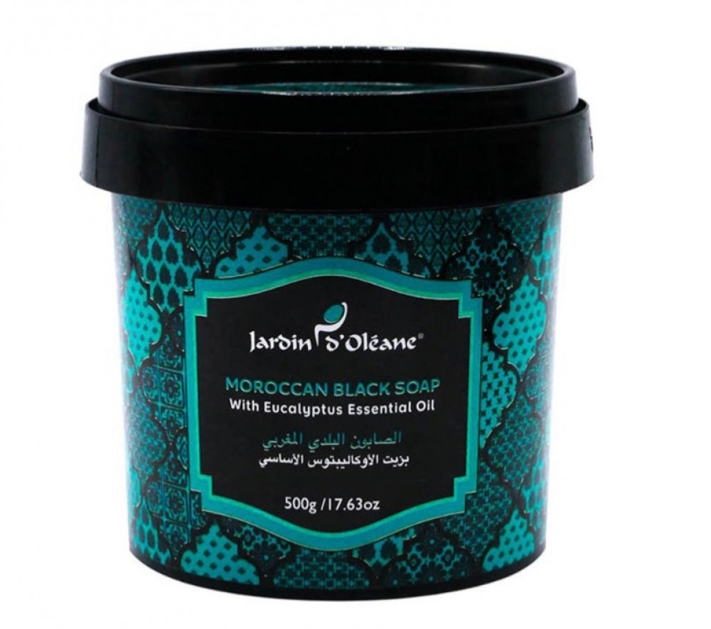 [جاردن اوليان / Jardin Oleane] Jardin D Oleane Moroccan Black Soap With Eucalyptus Essential Oil - 250g