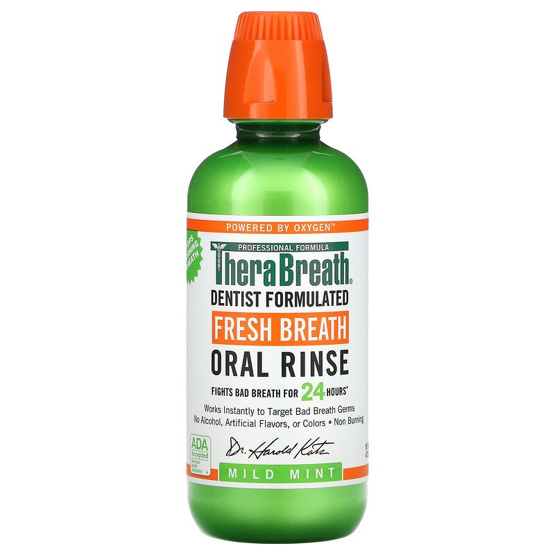 Therabreath Fresh Breath Oral Rinse Mild Mint 473ml