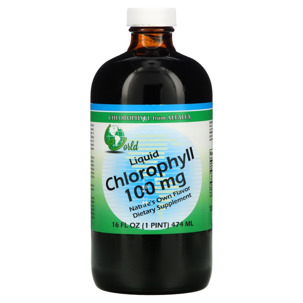 [وورلد اورجانيك / World Organic]  World Organic Liquid Chlorophyll - 474ml