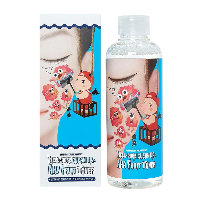 [إليزافيكا/ Elizavecca]  Elizavecca Hell-Pore Clean Up AHA Fruit Toner - 200 ml