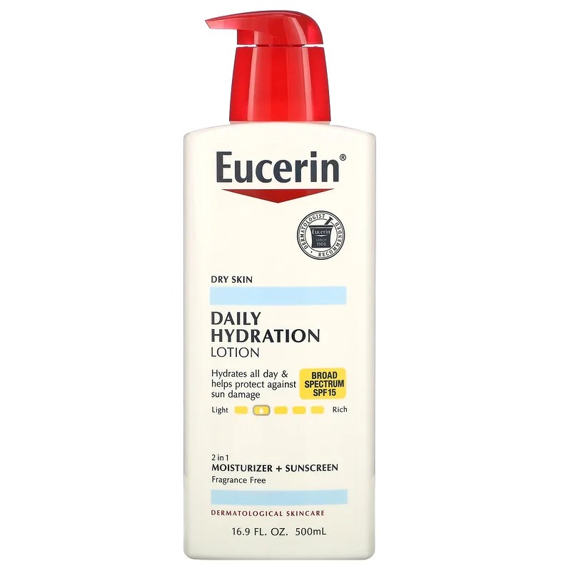 [يوسيرين/ Eucerin] لوشن الترطيب اليومي عامل حماية من الشمس من يوسيرين - 500 مل