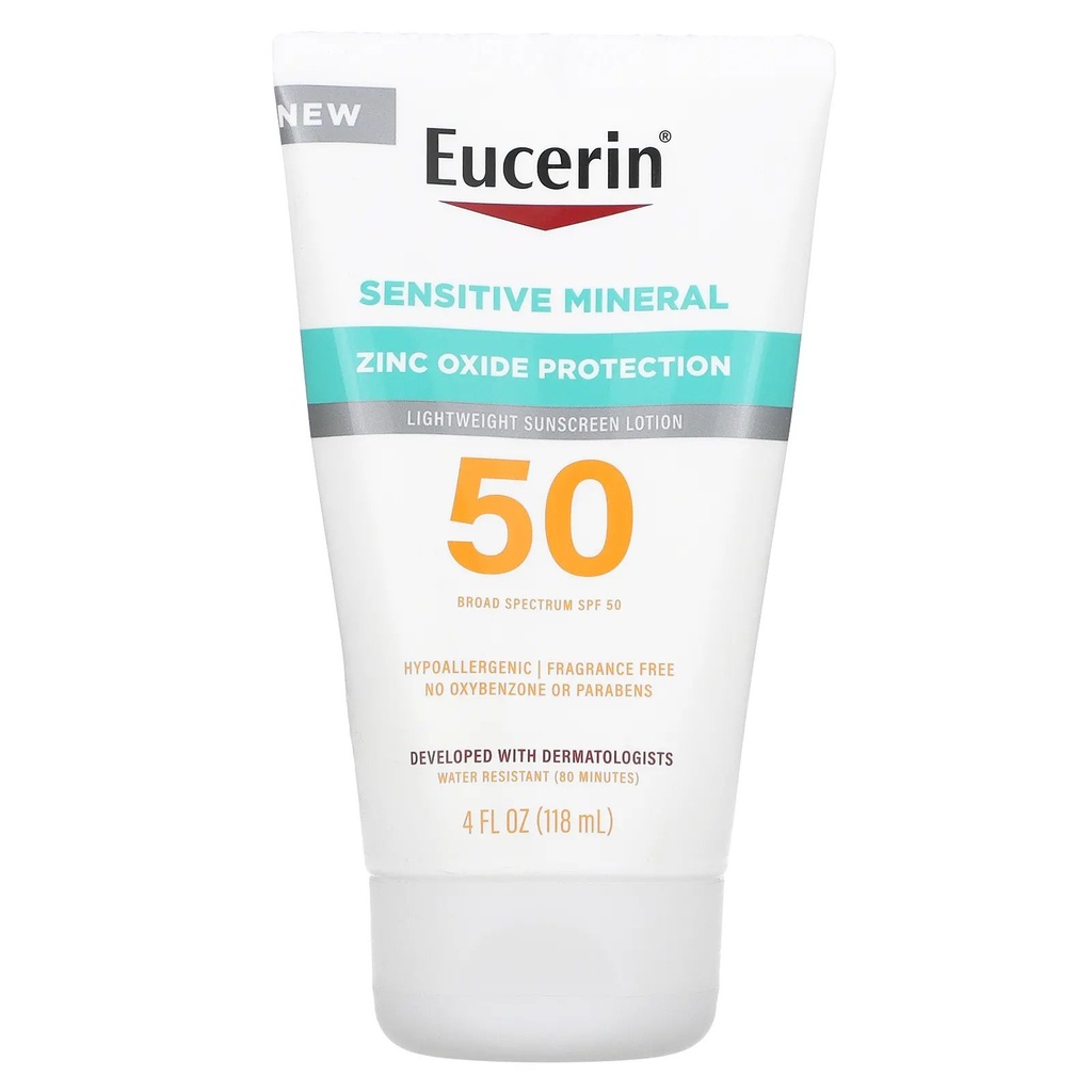[يوسيرين/ Eucerin] Eucerin Sensitive Mineral Lightweight Sunscreen Lotion SPF 50 - 118 ml 