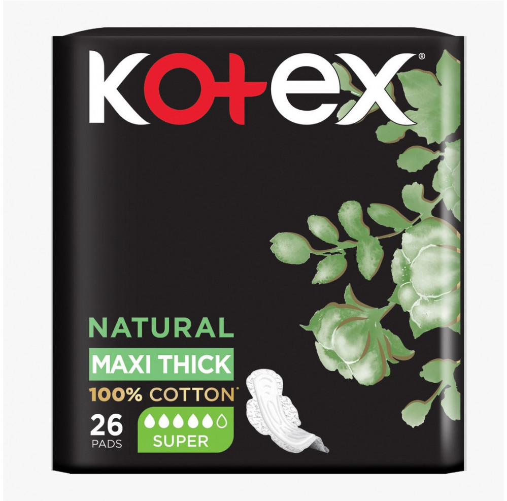 [كوتكس / Kotex] Kotex Natural Maxi Thick - 26 Pads
